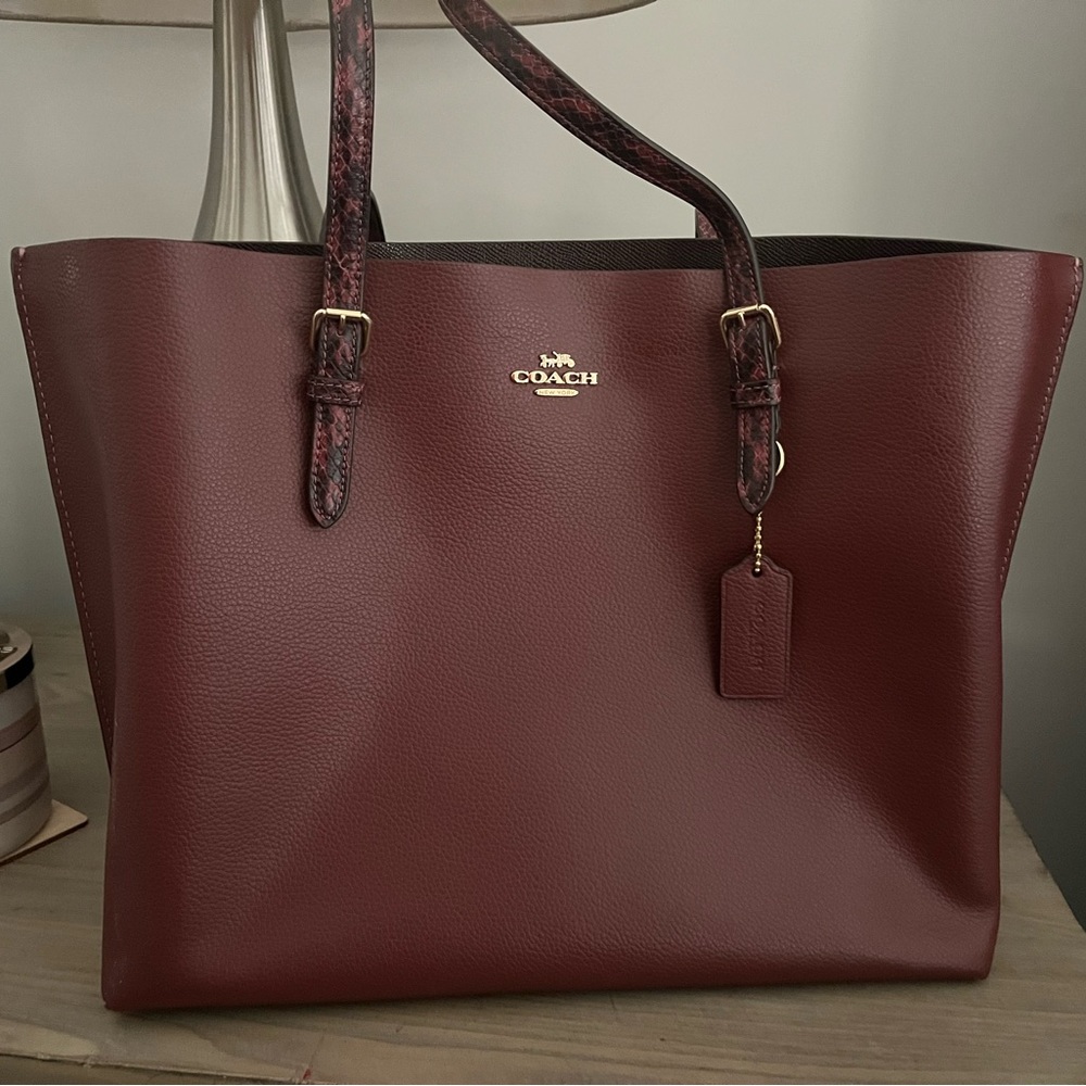 Wine Coach Handbag